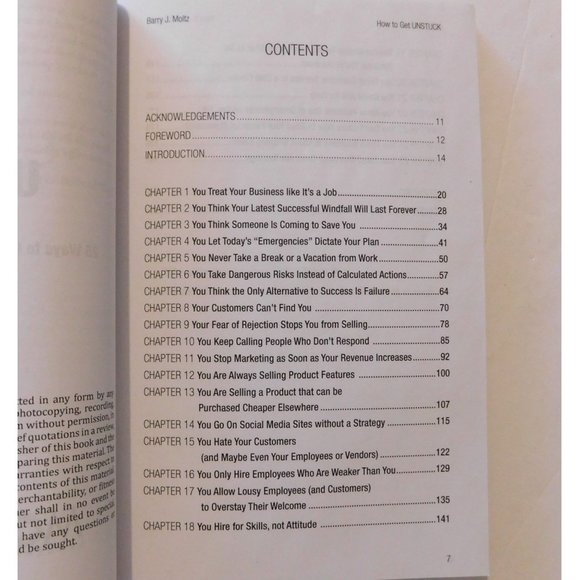 How to Get Unstuck by Barry Moltz 2014 Get Your Business Growing Again Trade PB - Picture 4 of 6